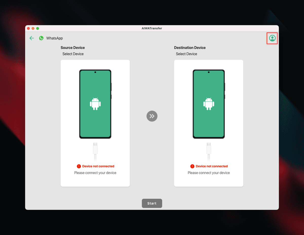 AIWATransfer backup path settings